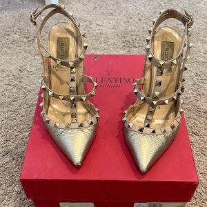 Valentino Garavani Metallic Studded Heels